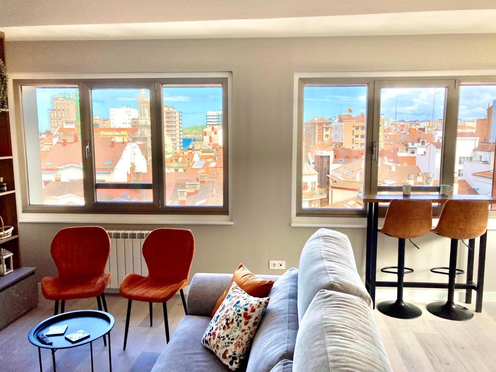 Apartamento El Mirador Del Centro Gijón Exterior foto
